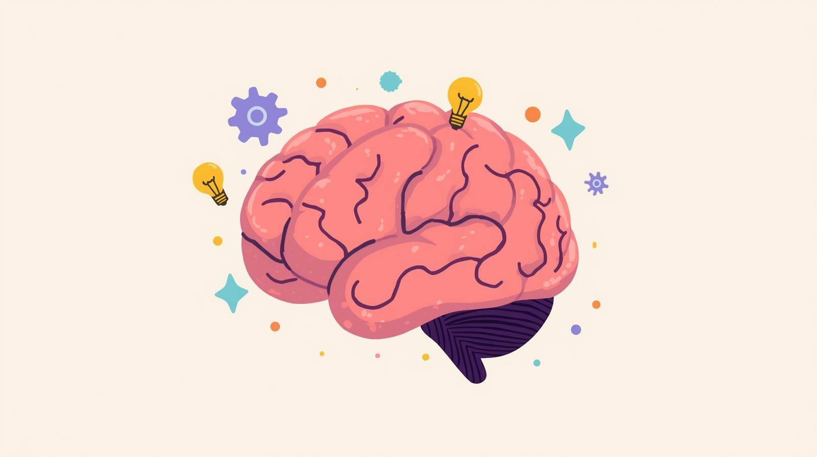 cartoon image of a brain